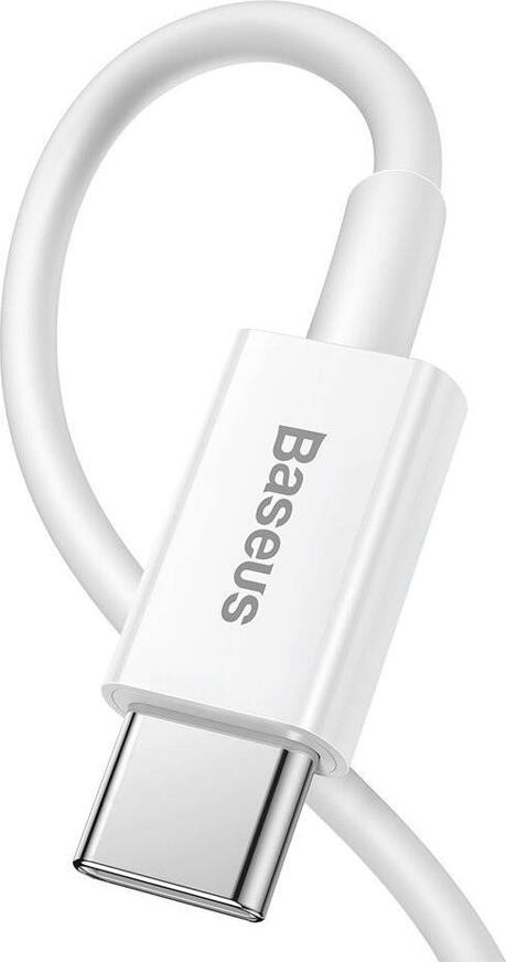 Baseus Superior Series USB-C to Lightning Cable, 20W PD Fast Charging, 1m, 480Mb/s Data Transfer, Smart Chip Protection, White