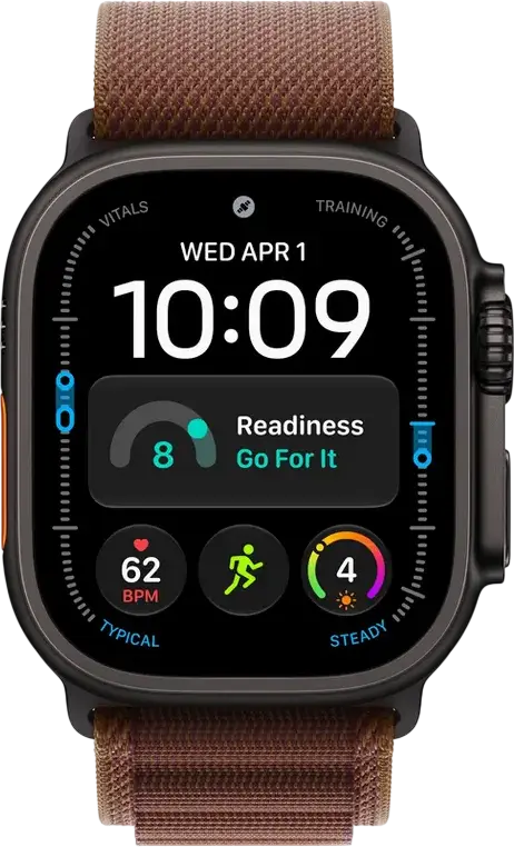 Apple Watch Ultra 4 Smartwatch 49mm Black Titanium Case GPS + Cellular Always-On Retina OLED 100m Water Resistant Dual-frequency GPS Siren