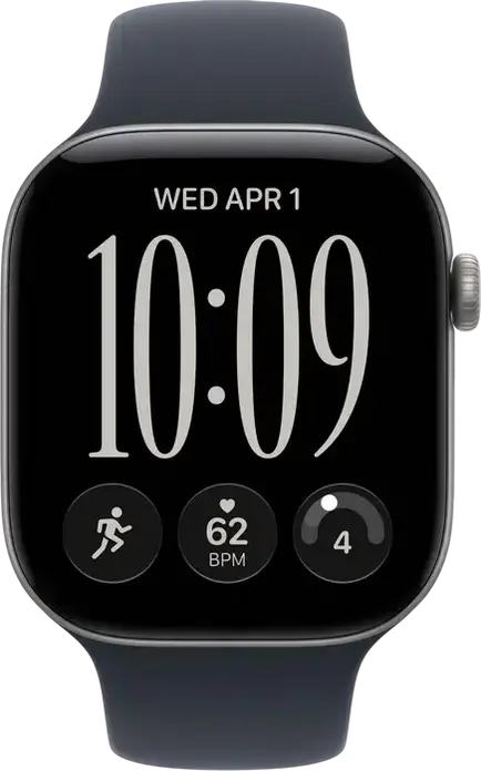 Apple Watch Series 12 GPS MJEH4 Smartwatch, 46mm Aluminium Case, Apple S11 Chip, 64GB, Retina LTPO3 OLED Display, Sapphire Crystal, 5 ATM Water Resistant