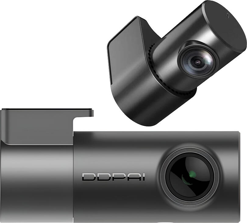 DDPai Mini Pro 4K Dual Dash Cam Set of 2, Front and Rear Camera, 3840x2160p, Wi-Fi 6, HDR, ADAS, Parking Surveillance, Voice Control, Black
