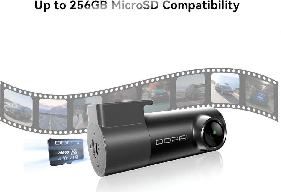 DDPai Mini Pro 4K Dual Dash Cam Set of 2, Front and Rear Camera, 3840x2160p, Wi-Fi 6, HDR, ADAS, Parking Surveillance, Voice Control, Black