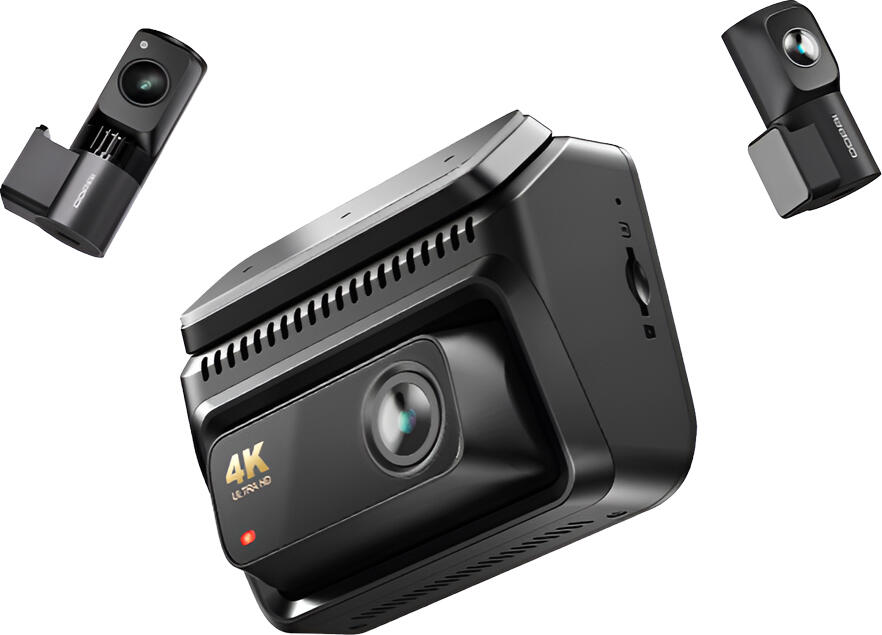 DDPai Z60T Triple Dash Cam 4K Front, 2K Cabin & Full HD Rear, HDR, AI Night Vision, GPS, Wi-Fi 6, 4G LTE, 3" Screen, Black