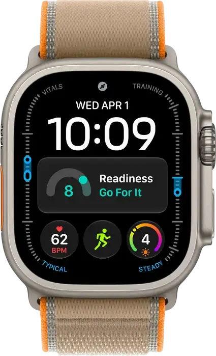 Smartwatch Apple Watch Ultra 4 49mm Carcasa Titanium Natural Grade 5 GPS + Cellular Ecran Always-On Retina OLED Rezistenta Apa 100m GPS Dual-frecventa Sirena