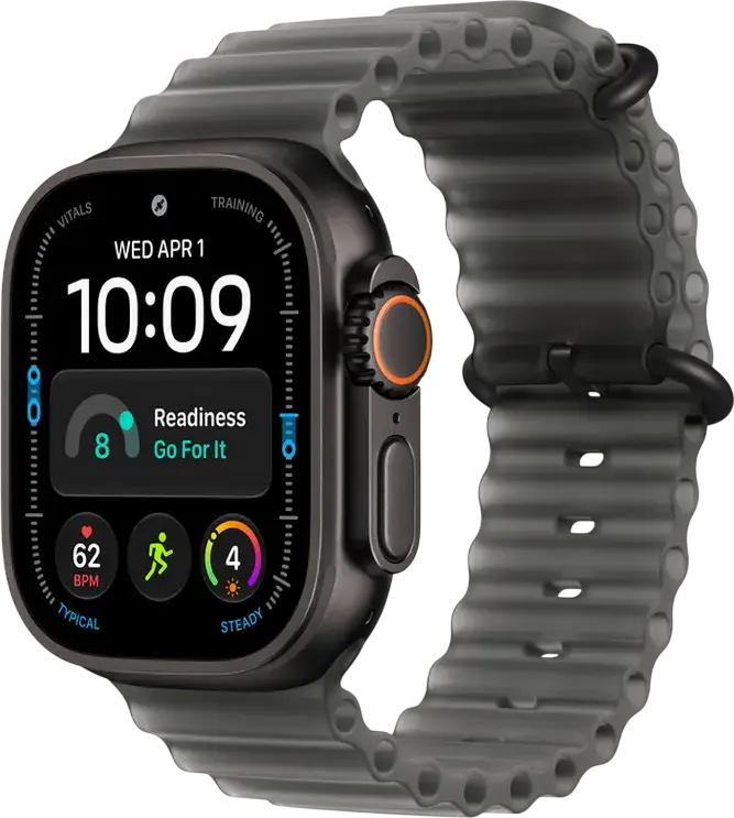 Apple Watch Ultra 4 Smartwatch 49mm Black Titanium Case GPS + Cellular Always-On Retina OLED 100m Water Resistant Dual-frequency GPS Siren