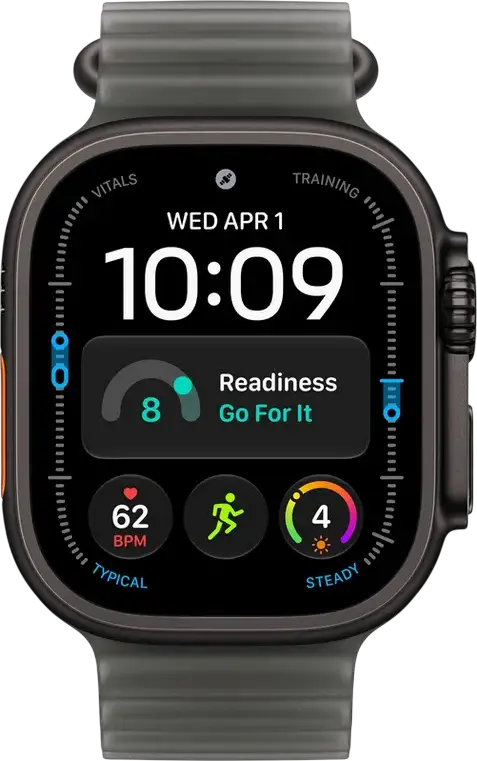 Apple Watch Ultra 4 Smartwatch 49mm Black Titanium Case GPS + Cellular Always-On Retina OLED 100m Water Resistant Dual-frequency GPS Siren