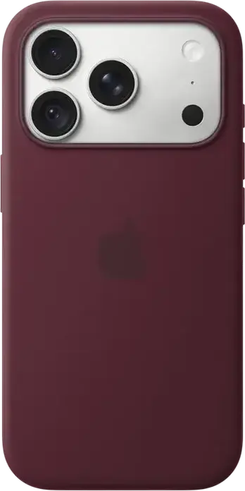 Apple iPhone 18 Pro Silicone Case with MagSafe, Burgundy, A3701, Silicone Material, Built-in Magnets for Fast Wireless Charging, Qi2 25W Compatible