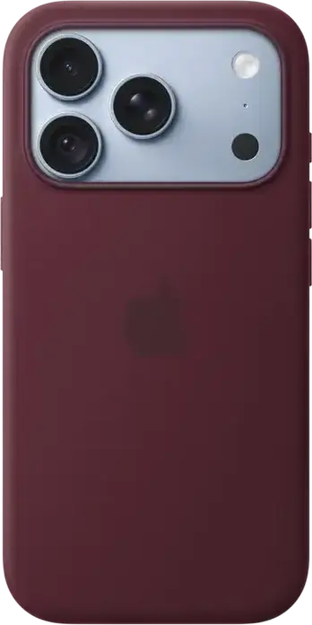 Apple iPhone 18 Pro Silicone Case with MagSafe, Burgundy, A3701, Silicone Material, Built-in Magnets for Fast Wireless Charging, Qi2 25W Compatible