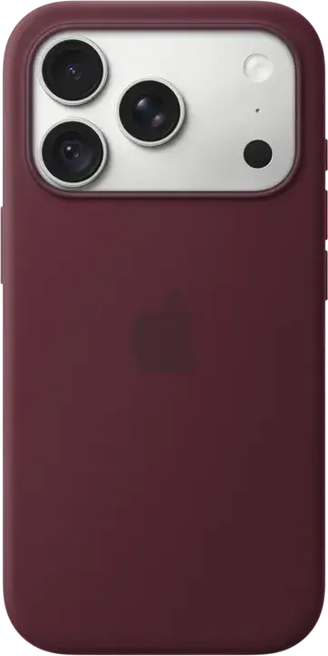 Apple iPhone 18 Pro Silicone Case with MagSafe, Burgundy, A3701, Silicone Material, Built-in Magnets for Fast Wireless Charging, Qi2 25W Compatible