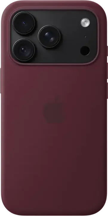 Apple iPhone 18 Pro Silicone Case with MagSafe, Burgundy, A3701, Silicone Material, Built-in Magnets for Fast Wireless Charging, Qi2 25W Compatible