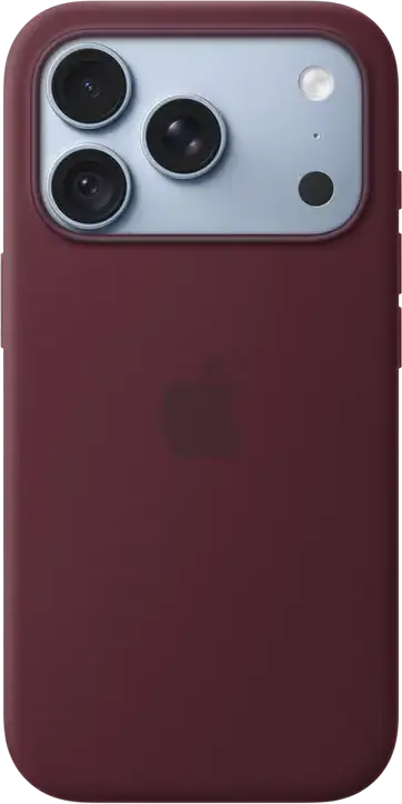 Apple iPhone 18 Pro Silicone Case with MagSafe, Burgundy, A3701, Silicone Material, Built-in Magnets for Fast Wireless Charging, Qi2 25W Compatible