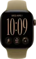 Apple Watch Series 12 MJEF4 Smartwatch, 42mm Aluminium Case, S11 Chip, 64GB, Retina LTPO3 OLED Display, GPS, 5 ATM Water Resistant, Olive Sport Band