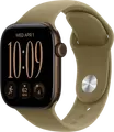 Apple Watch Series 12 MJEF4 Smartwatch, 42mm Aluminium Case, S11 Chip, 64GB, Retina LTPO3 OLED Display, GPS, 5 ATM Water Resistant, Olive Sport Band