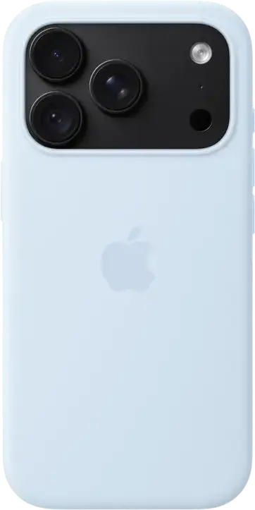 Apple iPhone 18 Pro Silicone Case with MagSafe, Light Blue, A3701, Silicone Material, Built-in Magnets for Fast Wireless Charging, Qi2 25W Compatible