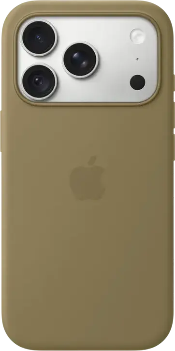 Apple iPhone 18 Pro Silicone Case with MagSafe, Olive, A3701, Silicone Material, Built-in Magnets for Fast Wireless Charging, Qi2 25W Compatible