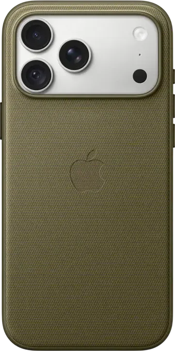 Чехол Apple iPhone 18 Pro Max TechWoven с MagSafe, Цвет: Olive, A3704, из технической ткани из переработанного полиэстера, алюминиевые грани, поддержка MagSafe и Qi2 25W