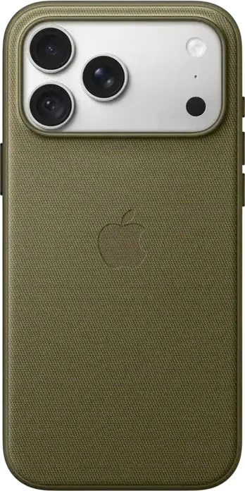 Чехол Apple iPhone 18 Pro Max TechWoven с MagSafe, Цвет: Olive, A3704, из технической ткани из переработанного полиэстера, алюминиевые грани, поддержка MagSafe и Qi2 25W