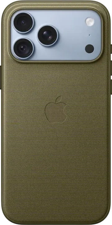 Чехол Apple iPhone 18 Pro Max TechWoven с MagSafe, Цвет: Olive, A3704, из технической ткани из переработанного полиэстера, алюминиевые грани, поддержка MagSafe и Qi2 25W
