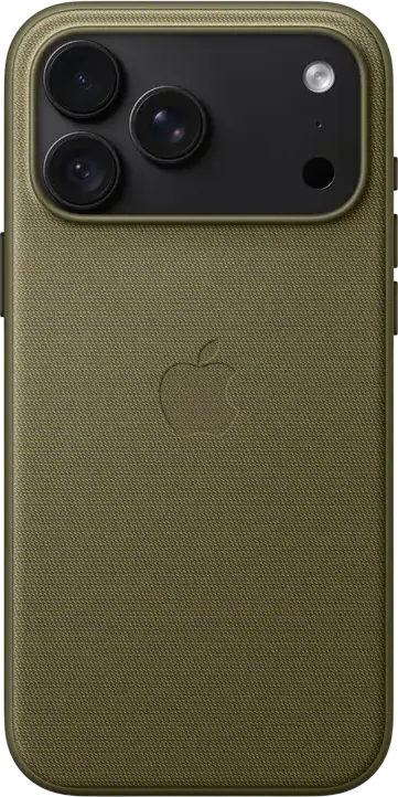 Чехол Apple iPhone 18 Pro Max TechWoven с MagSafe, Цвет: Olive, A3704, из технической ткани из переработанного полиэстера, алюминиевые грани, поддержка MagSafe и Qi2 25W