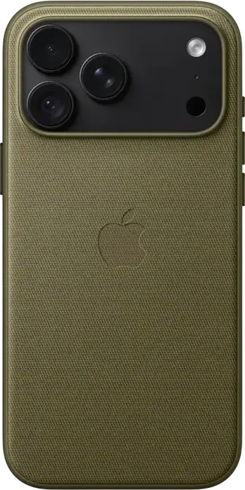 Чехол Apple iPhone 18 Pro Max TechWoven с MagSafe, Цвет: Olive, A3704, из технической ткани из переработанного полиэстера, алюминиевые грани, поддержка MagSafe и Qi2 25W