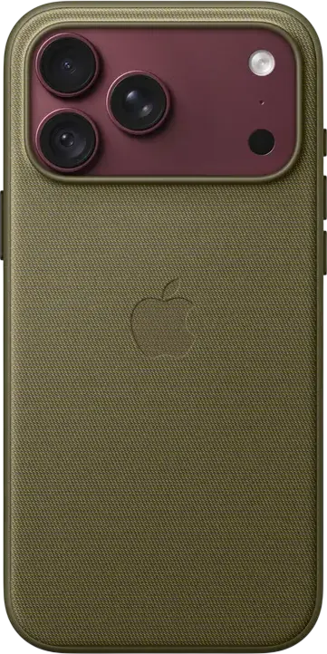 Чехол Apple iPhone 18 Pro Max TechWoven с MagSafe, Цвет: Olive, A3704, из технической ткани из переработанного полиэстера, алюминиевые грани, поддержка MagSafe и Qi2 25W