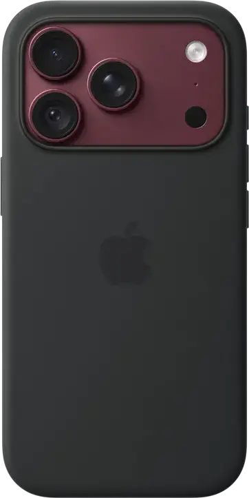 Apple iPhone 18 Pro Silicone Case with MagSafe, Black, A3701, Silicone Material, Built-in Magnets for Fast Wireless Charging, Qi2 25W Compatible