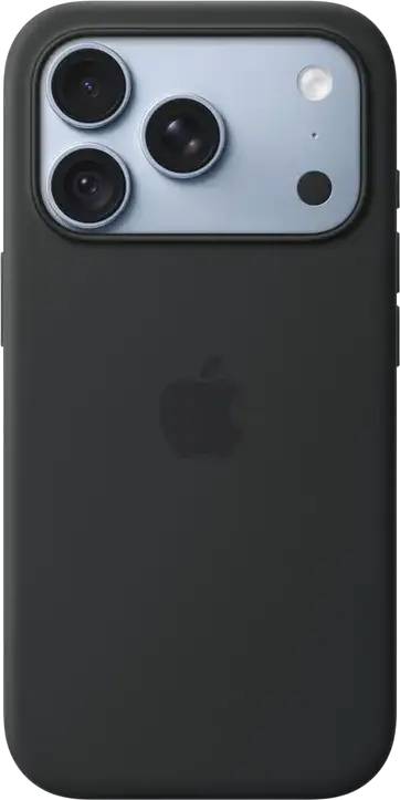Apple iPhone 18 Pro Silicone Case with MagSafe, Black, A3701, Silicone Material, Built-in Magnets for Fast Wireless Charging, Qi2 25W Compatible