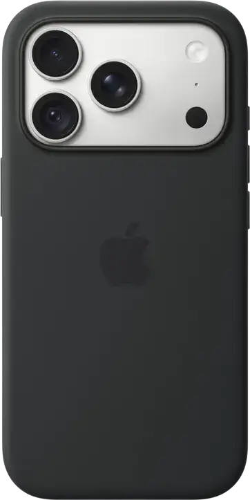 Apple iPhone 18 Pro Silicone Case with MagSafe, Black, A3701, Silicone Material, Built-in Magnets for Fast Wireless Charging, Qi2 25W Compatible