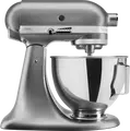 Mixer staționar KitchenAid 5KSM95PSECU Planetar, Bol Inox 4.3L, 250W, 10 Viteze, Cap Basculant, Carcasă Metal, Set de 4 Accesorii, Gri