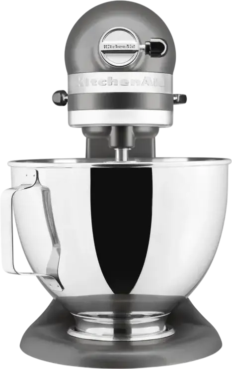Mixer staționar KitchenAid 5KSM95PSECU Planetar, Bol Inox 4.3L, 250W, 10 Viteze, Cap Basculant, Carcasă Metal, Set de 4 Accesorii, Gri