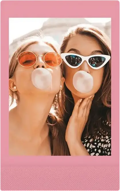 Fujifilm Instax Mini Instant Film, Pink Lemonade Frame, 10 Sheets Pack, Image Size 6.2cm x 4.6cm