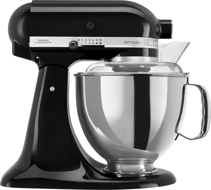 Robot de cuisine KitchenAid Artisan 5KSM175, Mixer Planetar 300W, Bol Inox 4.8L, Carcasă Metalică, 10 Viteze, Set de 6 Accesorii și Atasamente