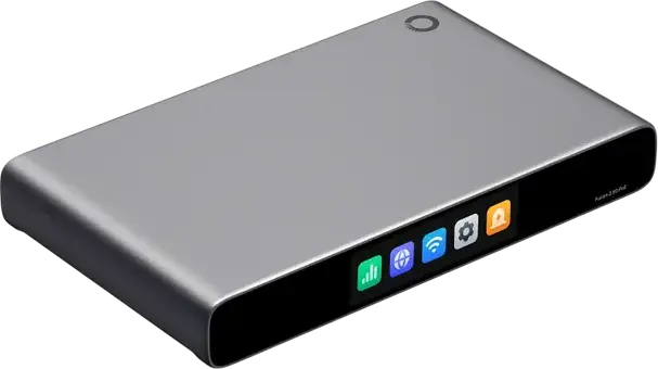 TP-Link Omada Fusion 2.5G PoE 3-в-1 VPN-маршрутизатор, шлюз и контроллер, 4-ядерный CPU, 2ГБ DDR4, 9 портов 2.5G, 8x PoE+ 110Вт, сенсорный экран 3.69", серый