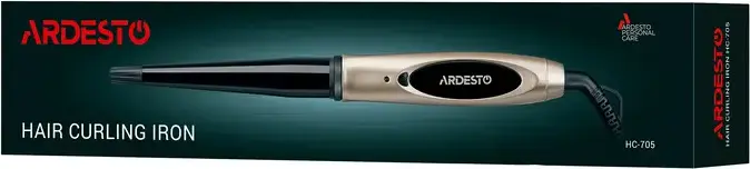 Ardesto HC-705 Conic Hair Curler, 30W Ceramic Coating, Max 200°C Heating, Indicator Light, 1.8m Cable