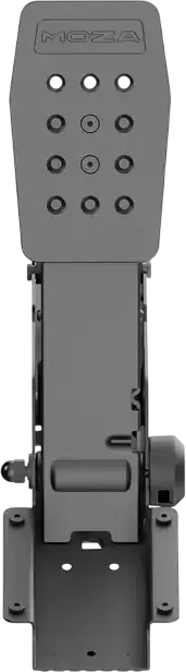 Pedale de simulare MOZA SRP2, Pedale Duble din Otel cu Load Cell Hibrid 0-100kg si Senzor de Unghi de 15-bit, Negru, Windows