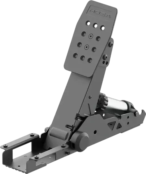 Pedale de simulare MOZA SRP2, Pedale Duble din Otel cu Load Cell Hibrid 0-100kg si Senzor de Unghi de 15-bit, Negru, Windows