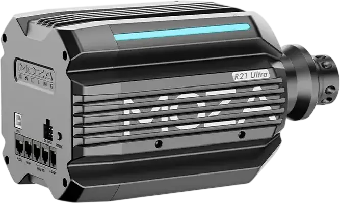 База руля Direct Drive MOZA R21 Ultra для ПК, крутящий момент 21 Нм, 21-битный магнитный энкодер, корпус из алюминиевого сплава, RGB-подсветка, черный