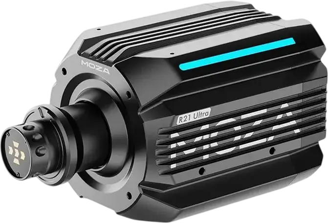 База руля Direct Drive MOZA R21 Ultra для ПК, крутящий момент 21 Нм, 21-битный магнитный энкодер, корпус из алюминиевого сплава, RGB-подсветка, черный