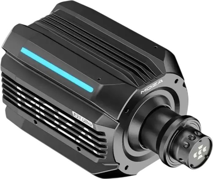 База руля Direct Drive MOZA R21 Ultra для ПК, крутящий момент 21 Нм, 21-битный магнитный энкодер, корпус из алюминиевого сплава, RGB-подсветка, черный