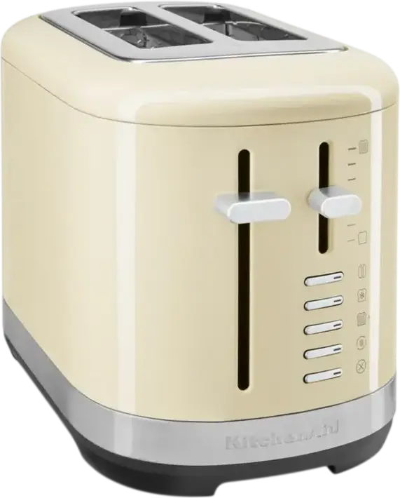 Тостер KitchenAid 5KMT2109EAC на 2 широких слота, 980 Вт, цвет Almond Cream, 7 уровней обжарки, функции разморозки, разогрева и режим для бейглов