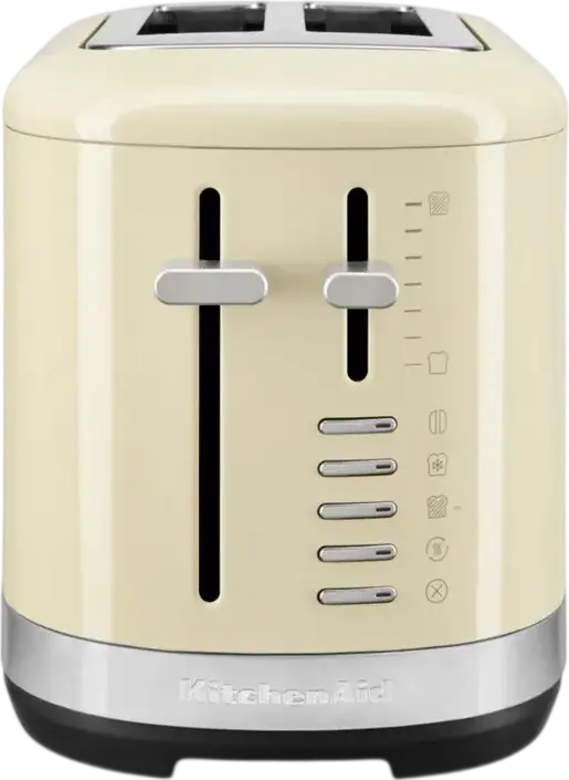 Тостер KitchenAid 5KMT2109EAC на 2 широких слота, 980 Вт, цвет Almond Cream, 7 уровней обжарки, функции разморозки, разогрева и режим для бейглов