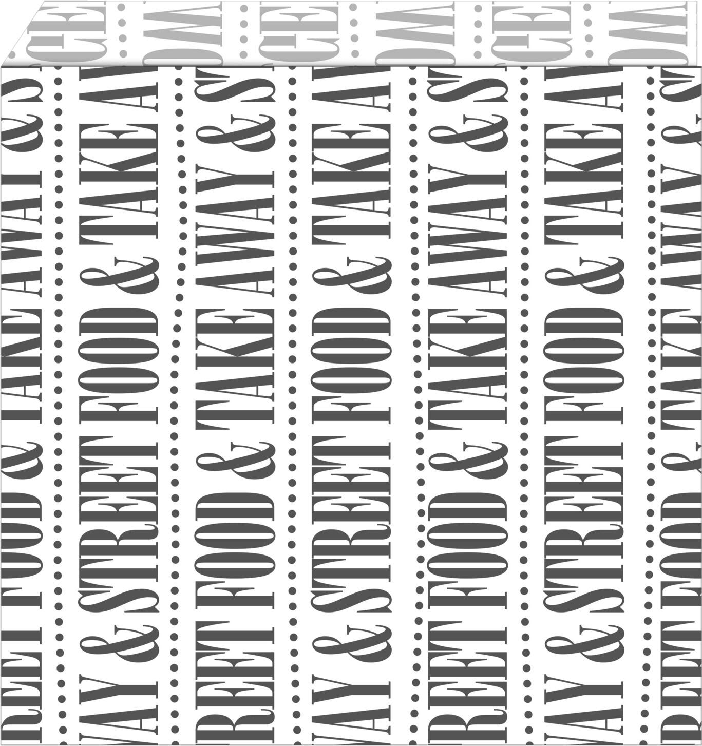 WIMEX Street Food Burger and Sandwich Bags, Greaseproof Paper, Open Both Sides, White with Decorative Print, 17 x 16 cm, Pack of 500 Pieces