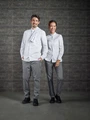 Jacket Bucatar Jobeline Marco pentru Barbati, Maneca Lunga, 65% Poliester 35% Bumbac, Spate din Pique Respirabil, nasturi tip capsa, Certificat OEKO-TEX