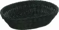 APS PROFI LINE Basket, Polypropylene Shatterproof Stackable Serving Basket, Black, 25x18x6.5 cm, Dishwasher Safe for Bread and Fruit