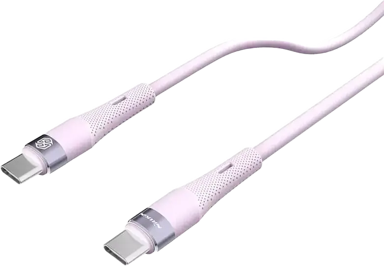 Кабель Nillkin Flowspeed USB-C - USB-C 60Вт Power Delivery 2.4А 1.2м из жидкого силикона, гибкий, износостойкий, алюминиевый сплав, Цвет: Фиолетовый