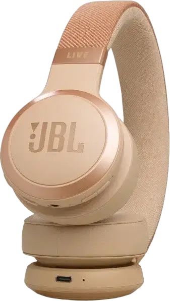 Беспроводные полноразмерные закрытые наушники JBL LIVE 670NC, адаптивное шумоподавление ANC, Bluetooth 5.3, аккумулятор 65ч, Spatial Sound, цвет Sand