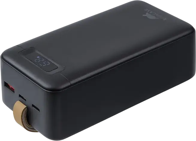 Внешний аккумулятор Rivacase VA1084 40000мАч 65Вт Power Delivery Быстрая зарядка Li-Polymer с LCD-дисплеем и портами USB-C, Черный