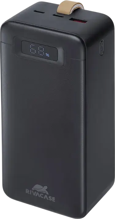 Внешний аккумулятор Rivacase VA1084 40000мАч 65Вт Power Delivery Быстрая зарядка Li-Polymer с LCD-дисплеем и портами USB-C, Черный