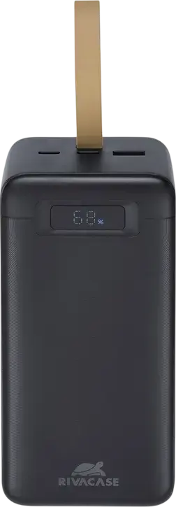 Внешний аккумулятор Rivacase VA1084 40000мАч 65Вт Power Delivery Быстрая зарядка Li-Polymer с LCD-дисплеем и портами USB-C, Черный