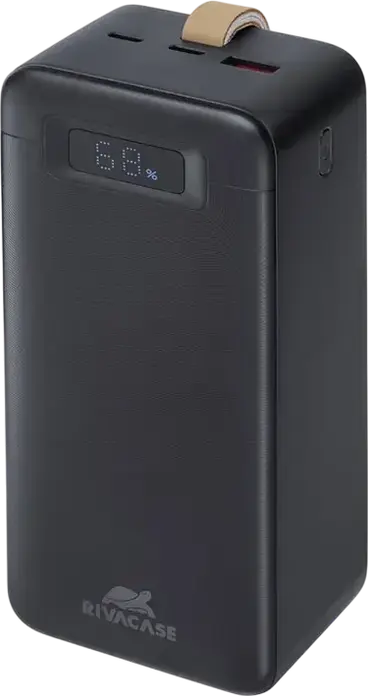 Rivacase VA1084 Power Bank 40000mAh 65W Power Delivery Fast Charging Li-Polymer Battery with LCD Display and USB-C Ports, Black