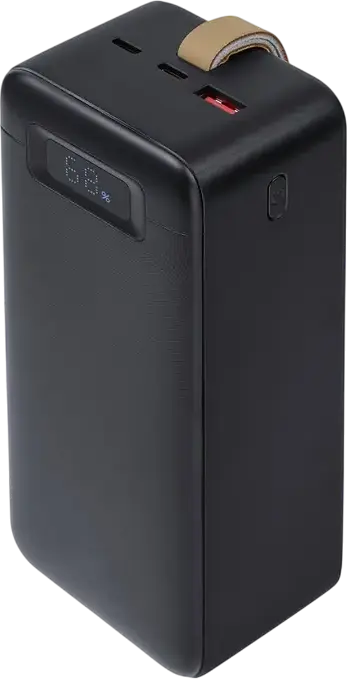 Внешний аккумулятор Rivacase VA1084 40000мАч 65Вт Power Delivery Быстрая зарядка Li-Polymer с LCD-дисплеем и портами USB-C, Черный